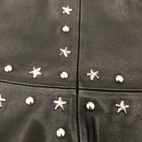 NWOT Parker Cyrus Studded Leather Mini Skirt - Picture 4 of 7
